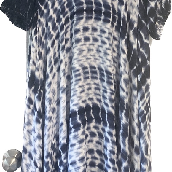 LINE & DOT NWT FRENCH BLUE TIE-DYE MAXI COVER UP - Picture 9 of 10